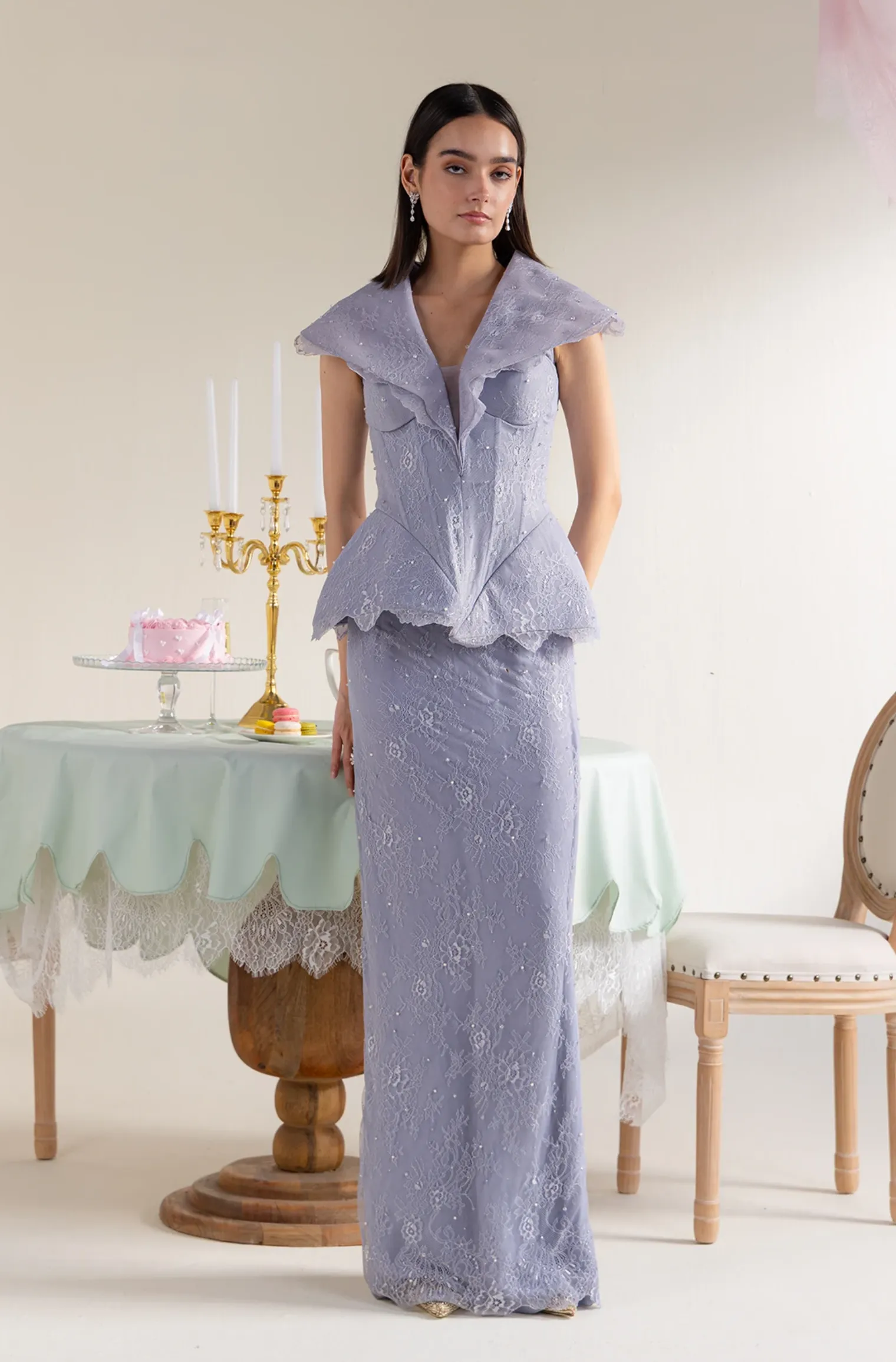 Full Length Straight Skirt Lavender haze
