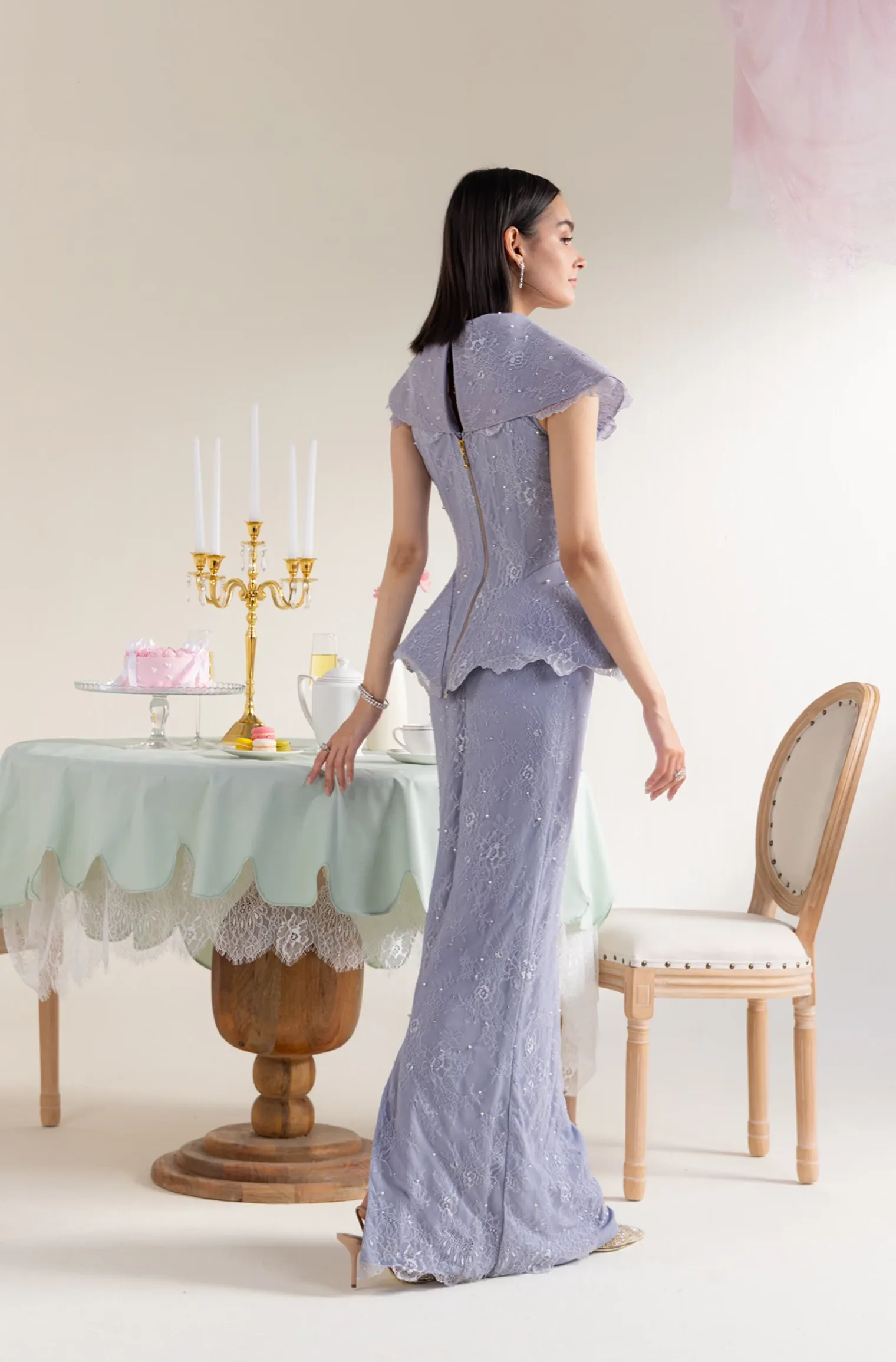 Full Length Straight Skirt Lavender haze